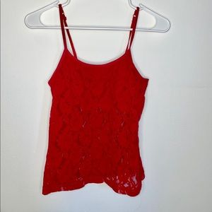Romantic-Gothic Sheer Rose Tank Top
